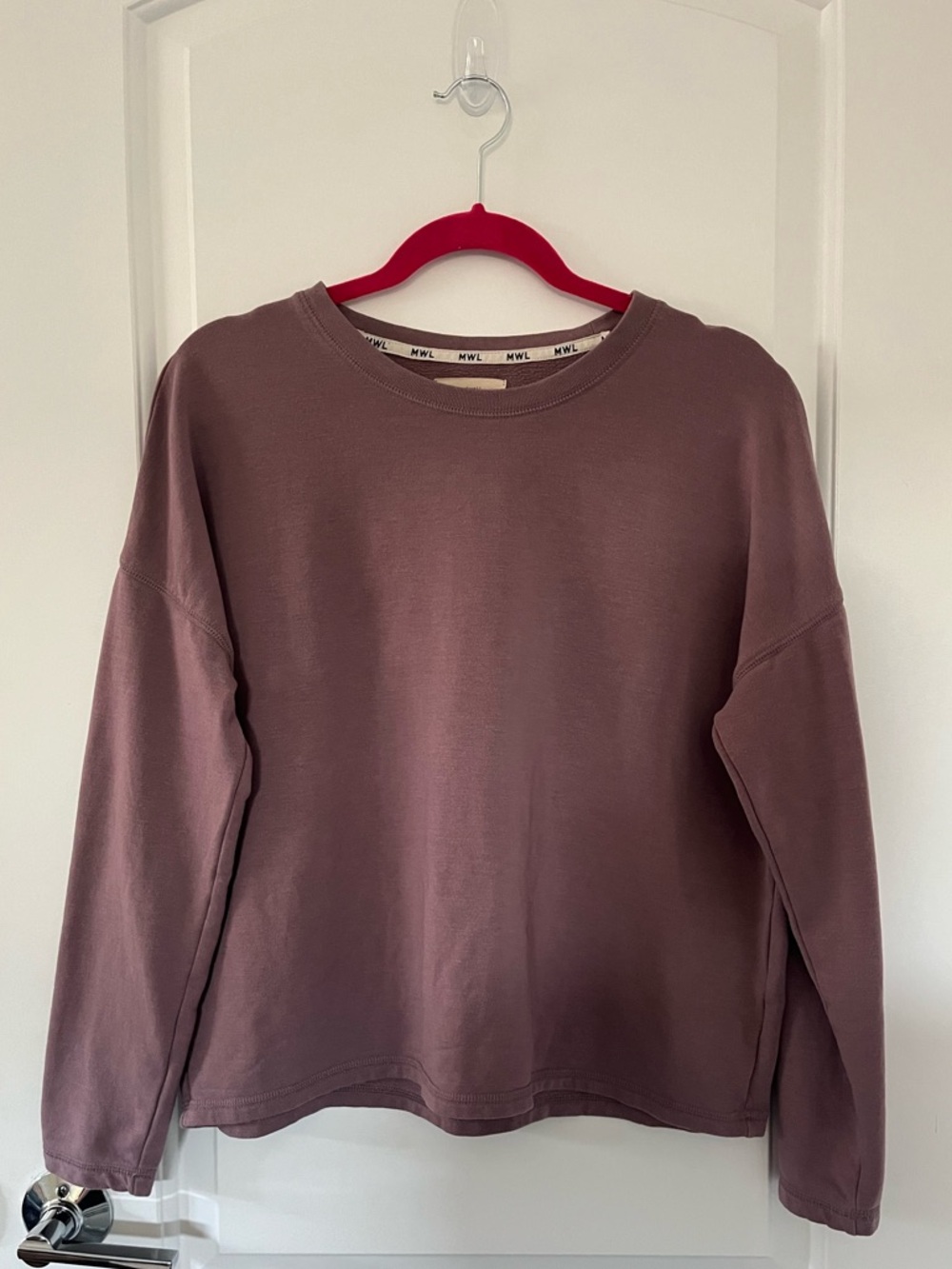 Madewell Relaxed Crewneck Sweatshirt in Mauve